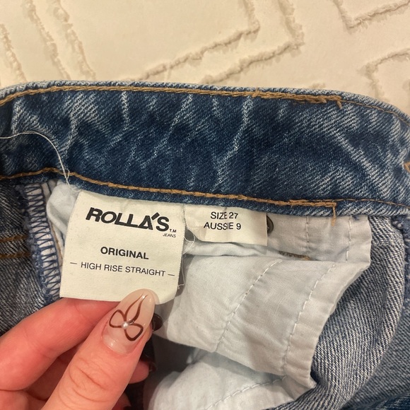 rolla’s original straight leg jeans in brad blue wash (size 27) - Picture 5 of 7